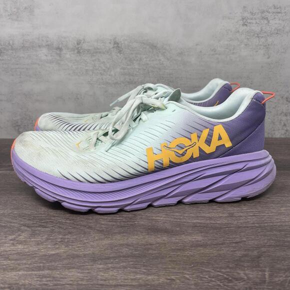 Hoka Rincon 3 Womens 9.5 One One Lightweight Running Shoe Purple Green - Picture 1 of 12